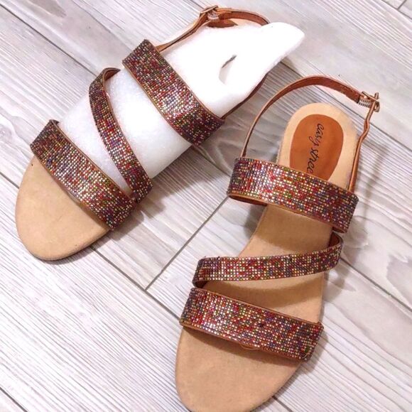 (5-2885) Easy Street Women's Radical Wedge Sandal Sz 11 - Picture 3 of 9